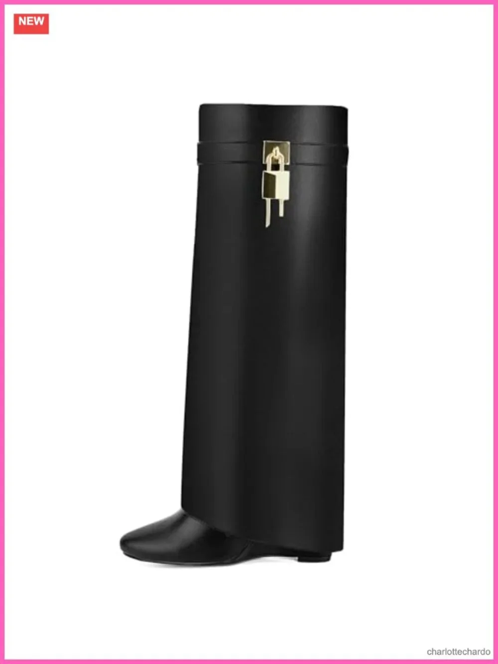 Knee High Wedge Heel Boots for Women Side Zipper Faux Leather